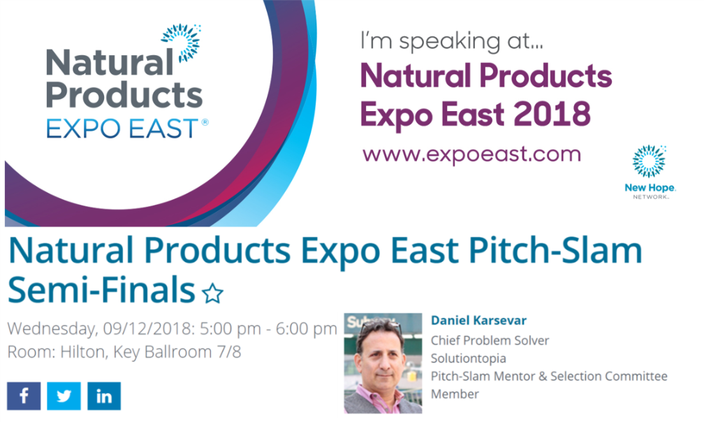 Daniel Karsevar at Natural Products Expo East Karsevar - Expo East Pitch Slam