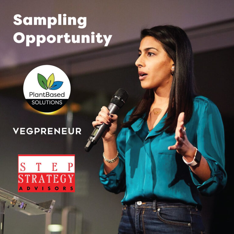 Sampling Opportunity at VEPRENEURS Plant-based Pitch Summit